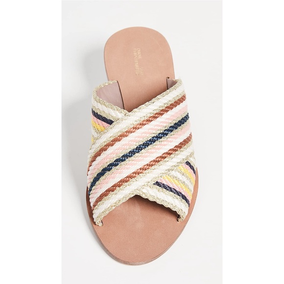 Diane con Furstenberg Cindy Slide Sandals, Ivory Multi, 39 - Picture 5 of 16